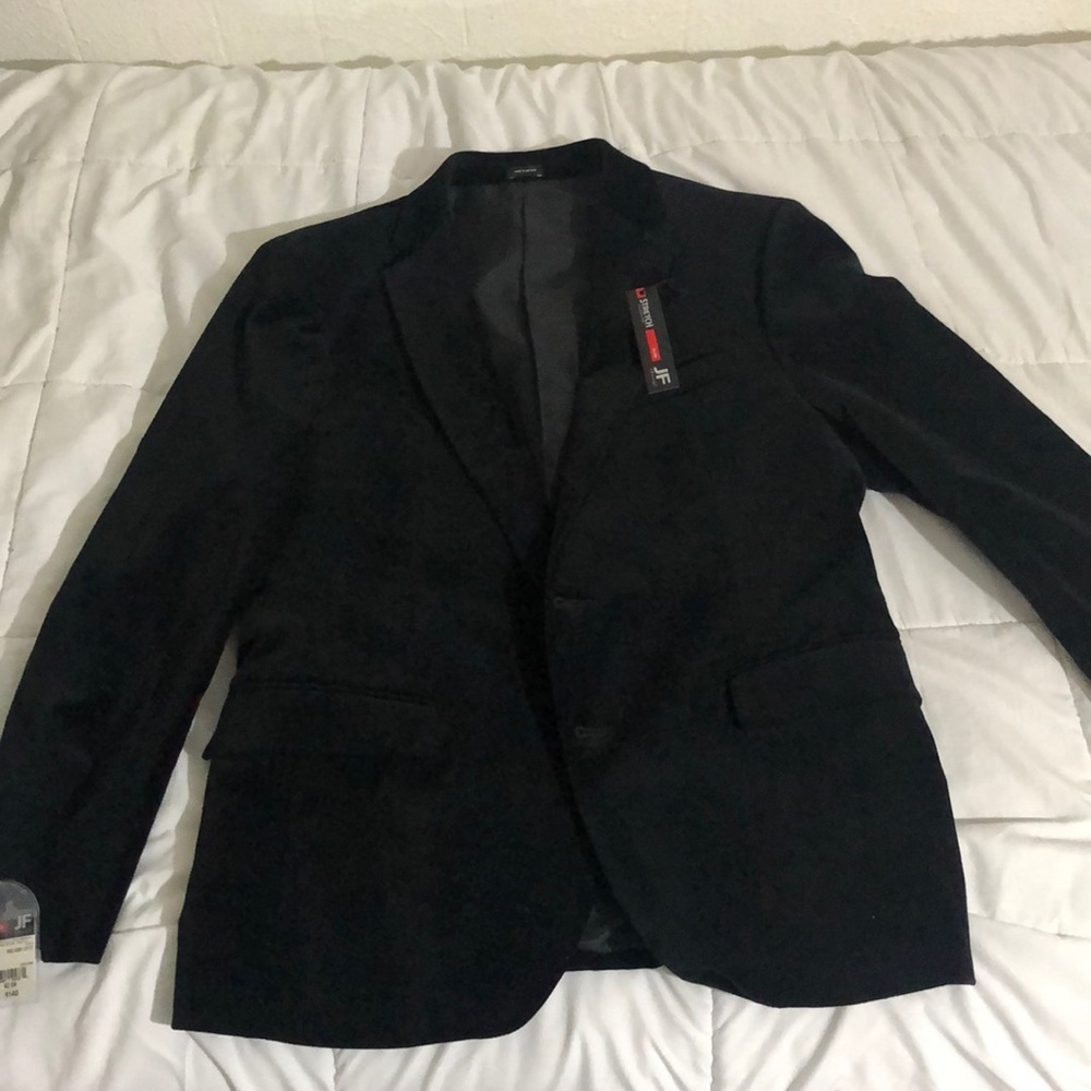 Slim Fit Black Velvet Suit Jacket